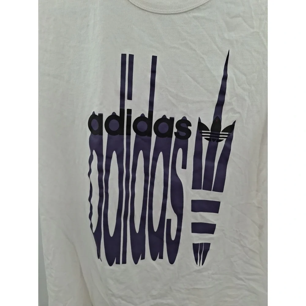 Adidas Mens White FS GRP 4 FM2222 Short Sleeves Pullover‎ T Shirt Size Medium